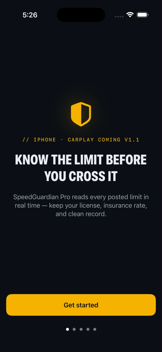 SpeedGuardian Pro onboarding